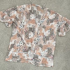 Love Tree peach paisley cardi shaw